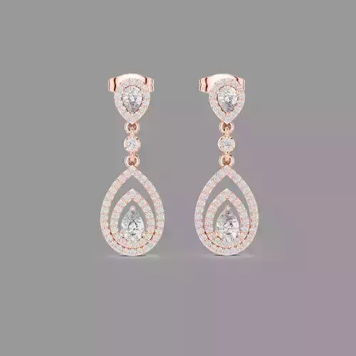 Diamond Drops Earring