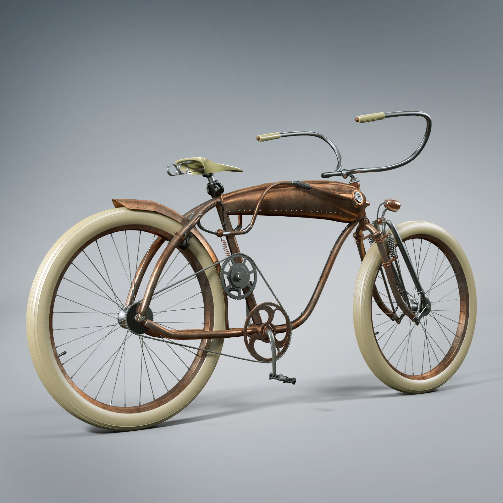 Bicycle Steampunk 3D model_1