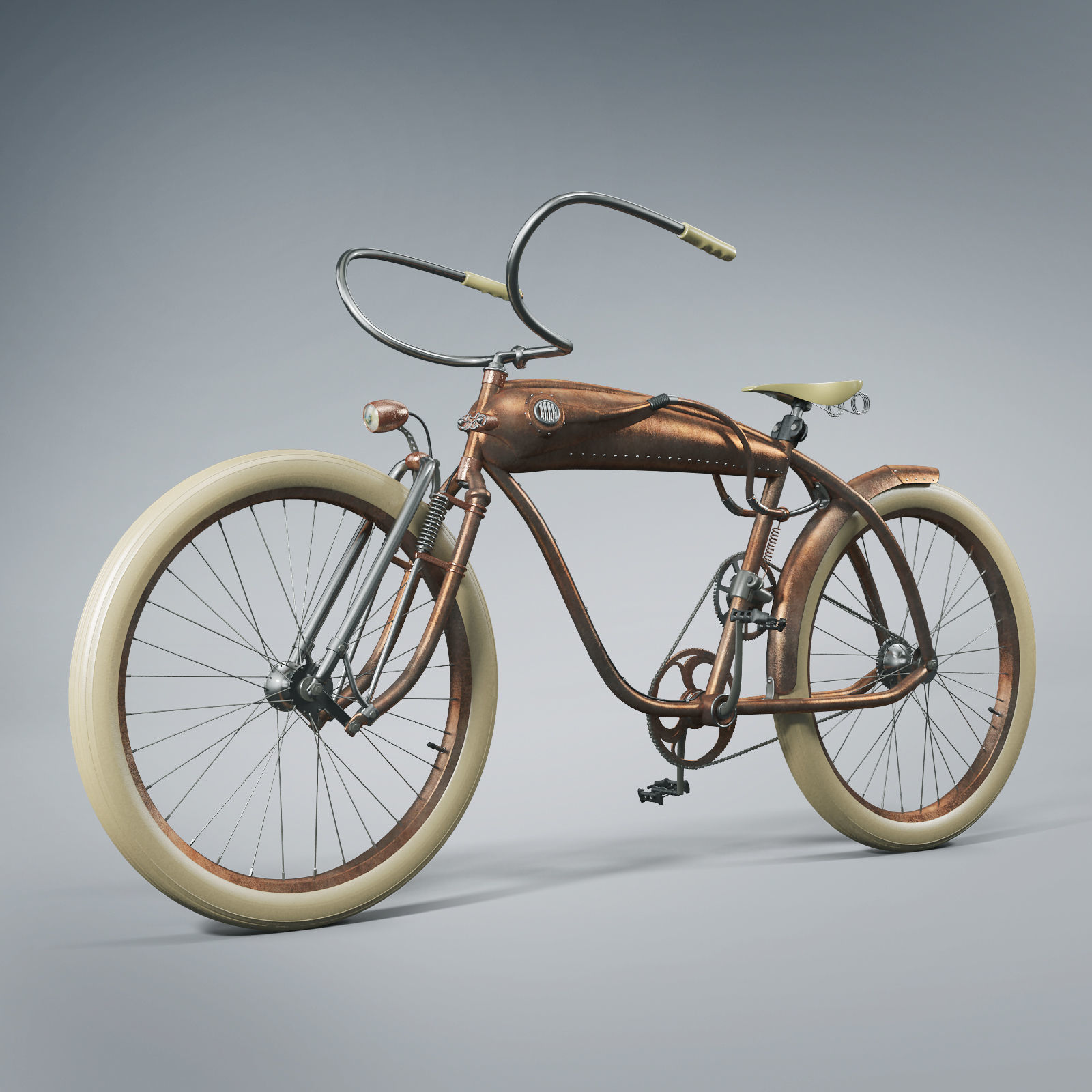 Bicycle Steampunk 3D model_2