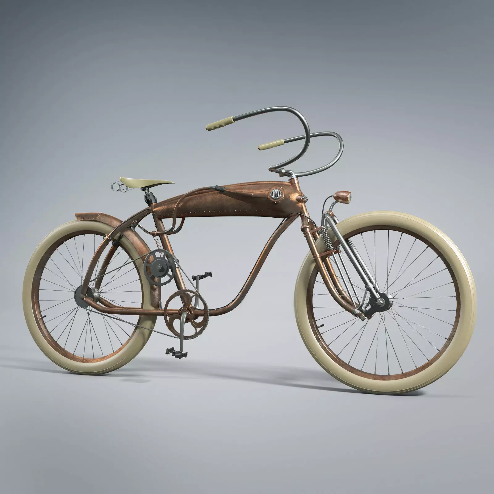 Bicycle Steampunk 3D model_0