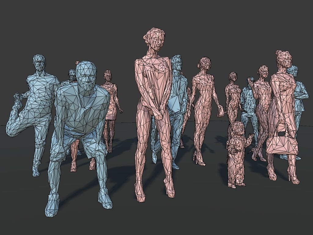 Lowpoly Stylized People Pack Low-poly 3D model_2