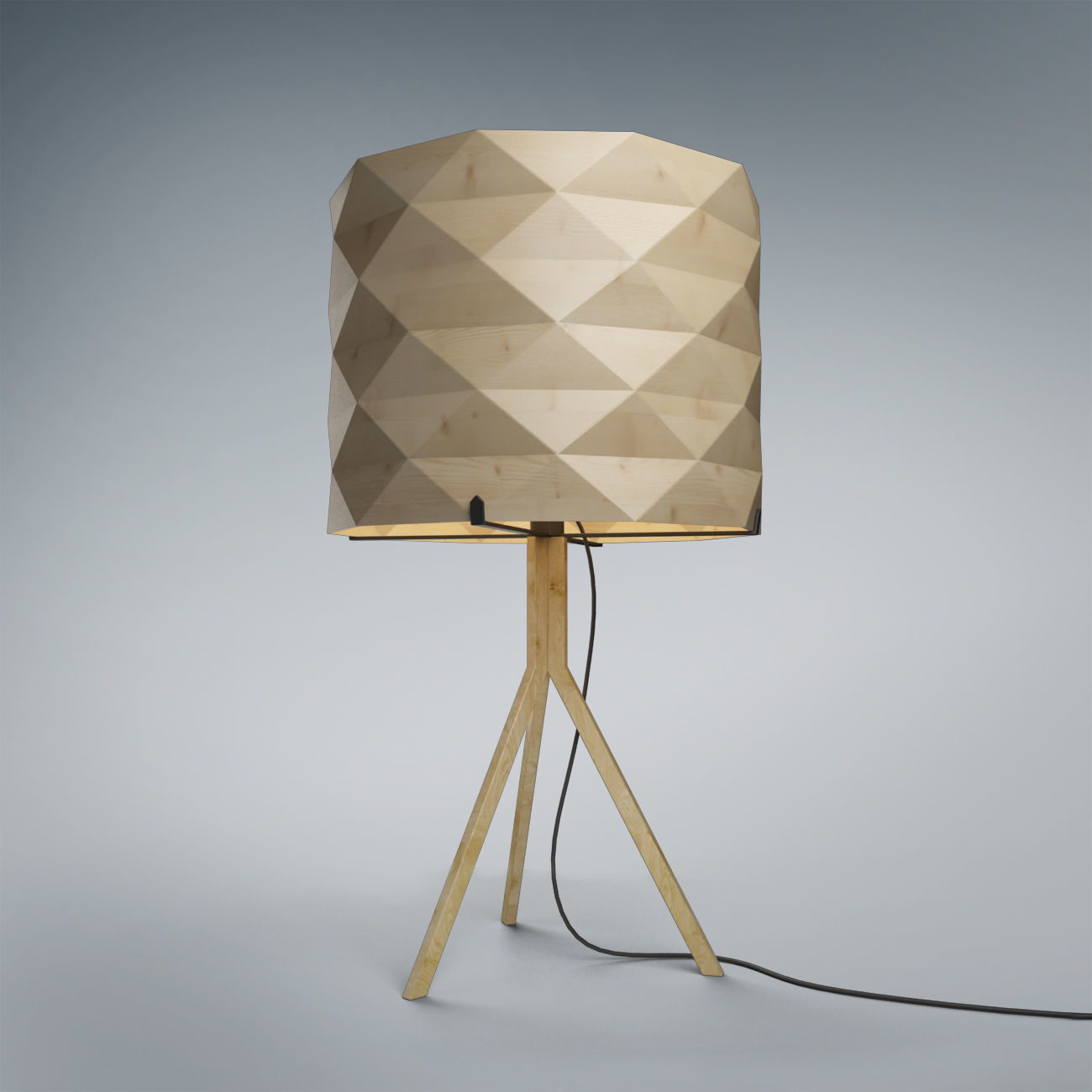 Lamp wooden 3D model_2