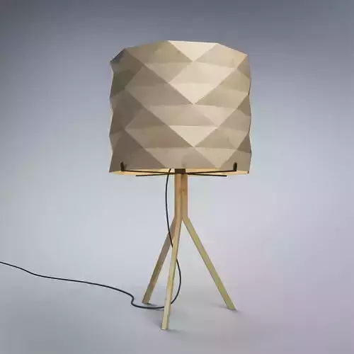 Lamp wooden 3D model