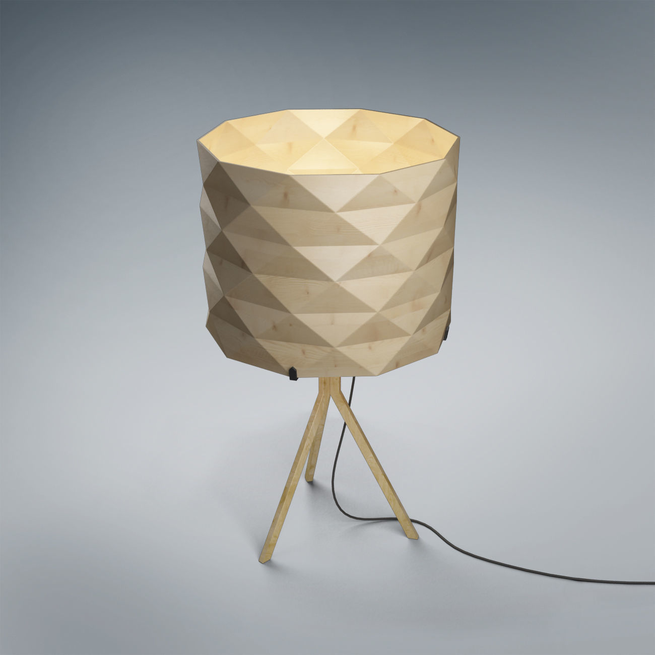Lamp wooden 3D model_3