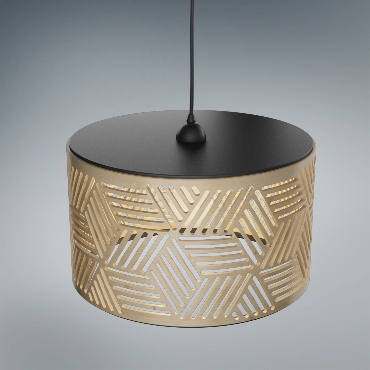 Lamp Wooden 2 3D model_1