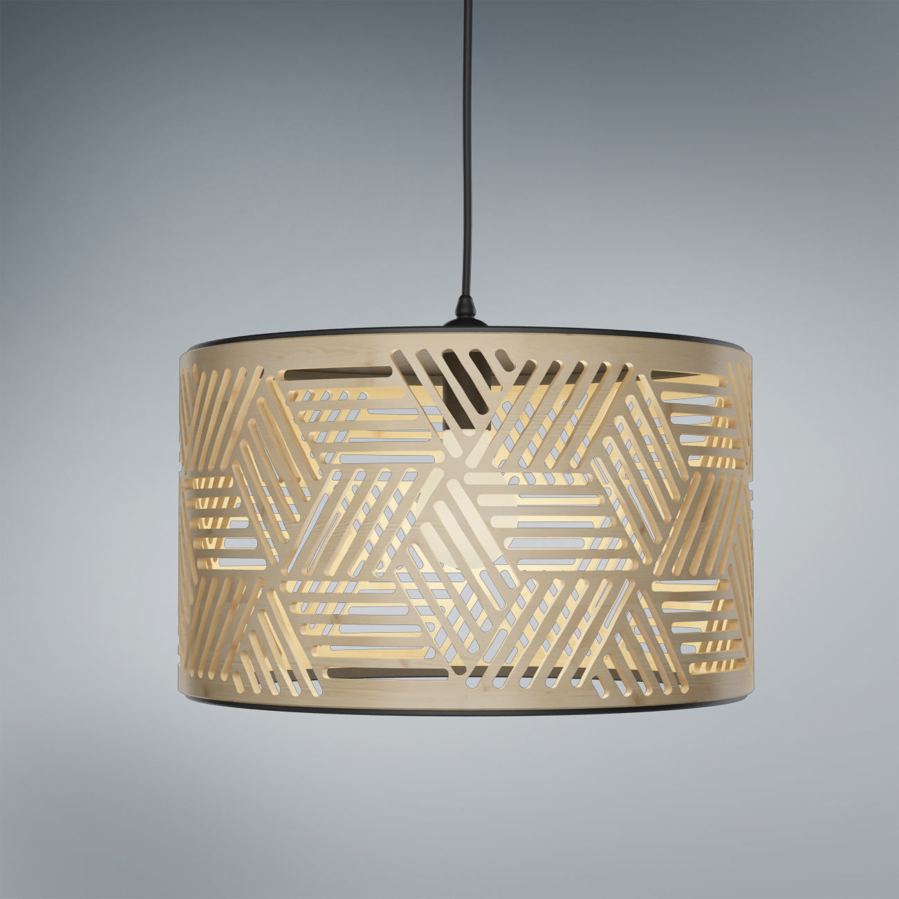 Lamp Wooden 2 3D model_3