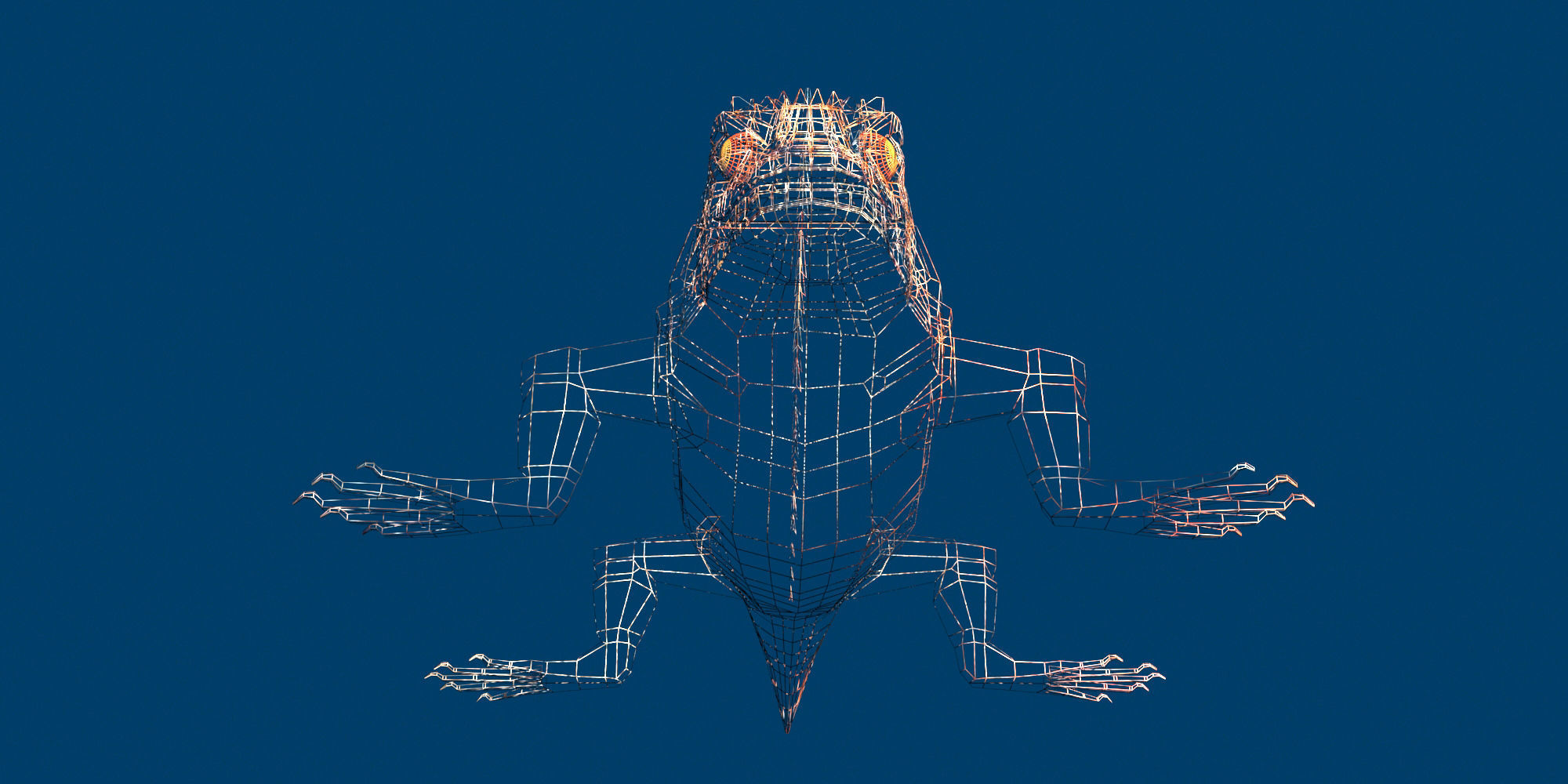 Marine iguana model Low-poly 3D model_7