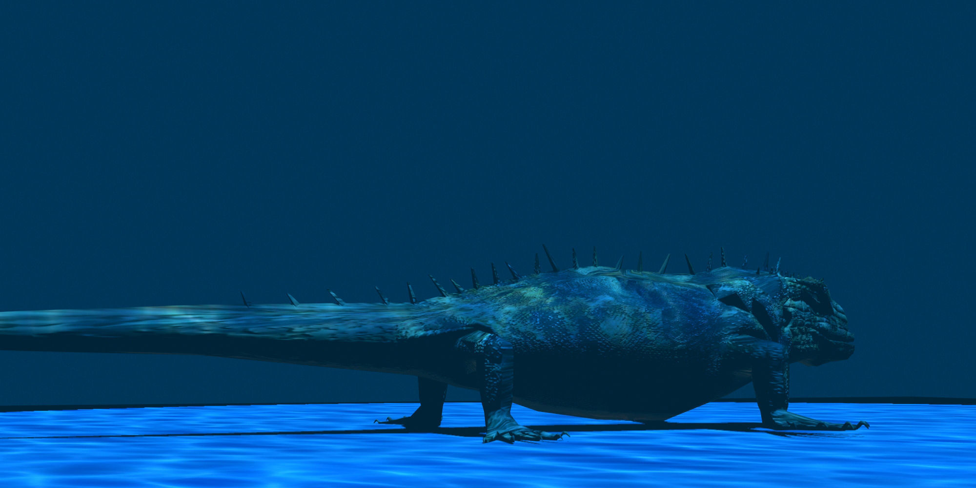 Marine iguana model Low-poly 3D model_4