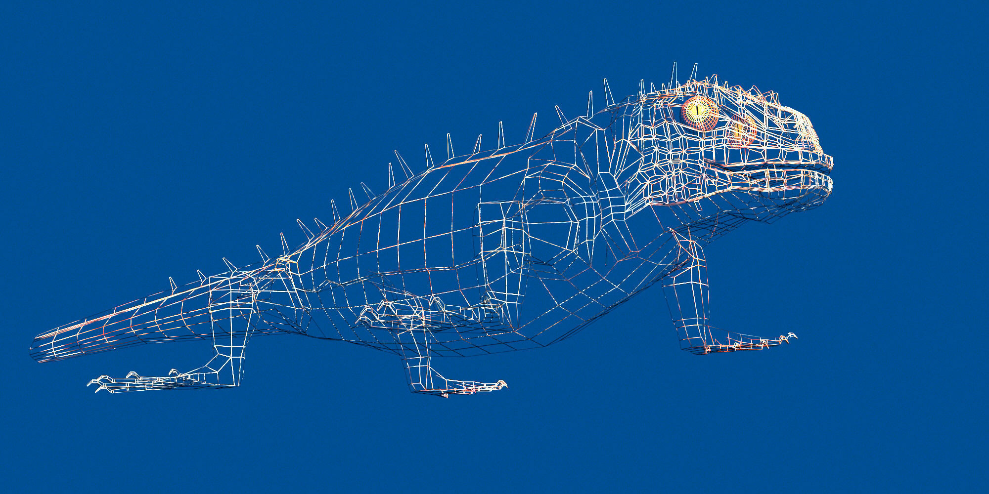 Marine iguana model Low-poly 3D model_10