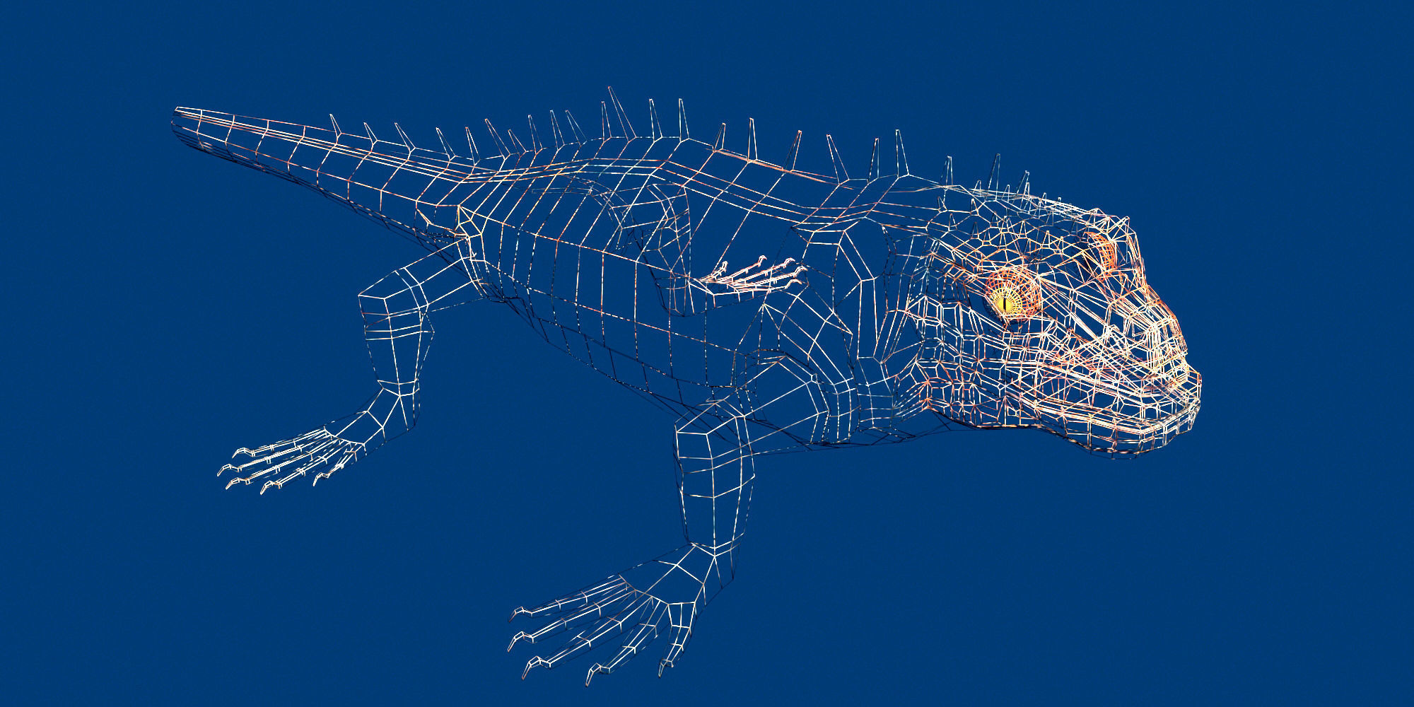 Marine iguana model Low-poly 3D model_11