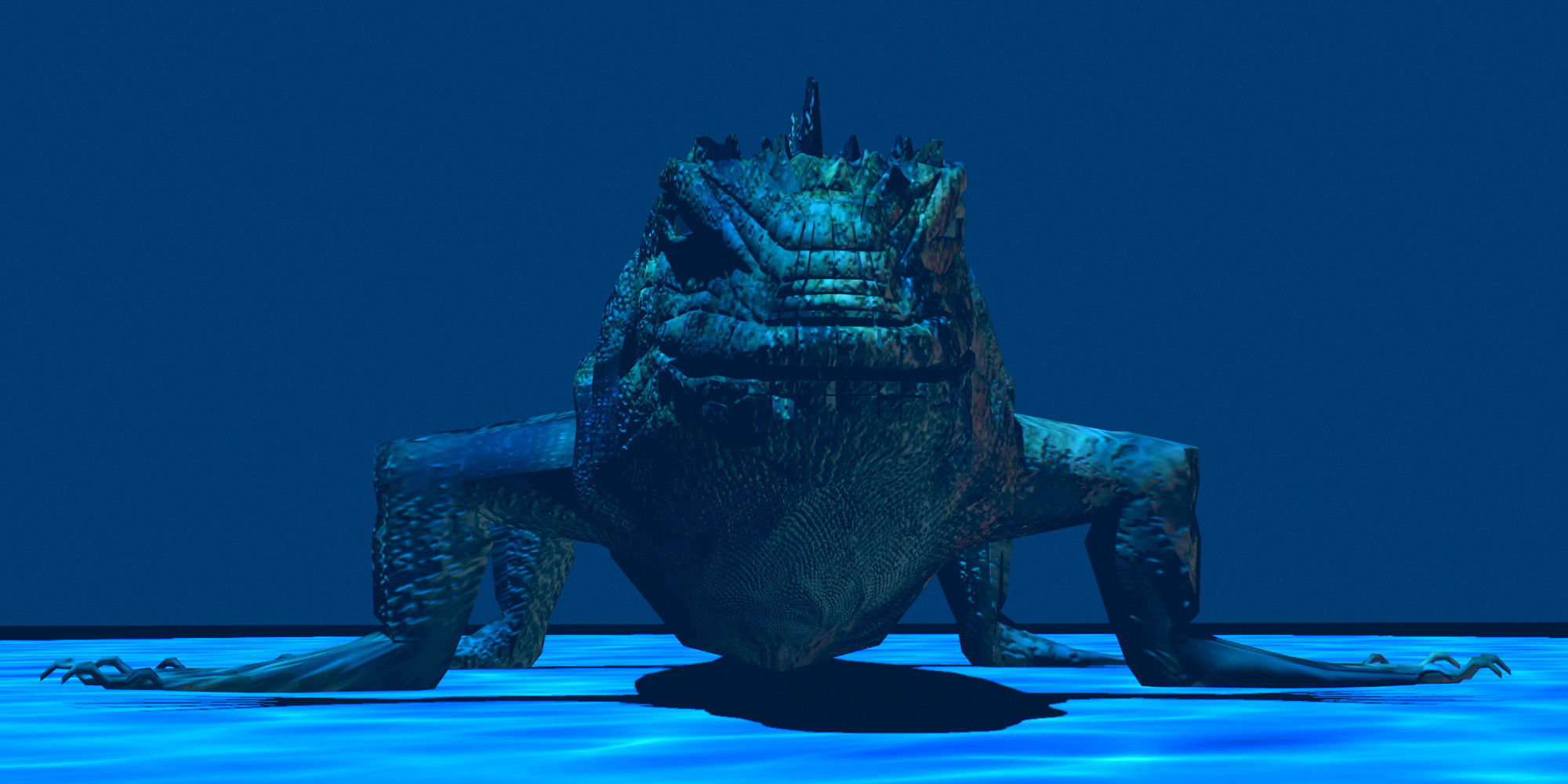 Marine iguana model Low-poly 3D model_2