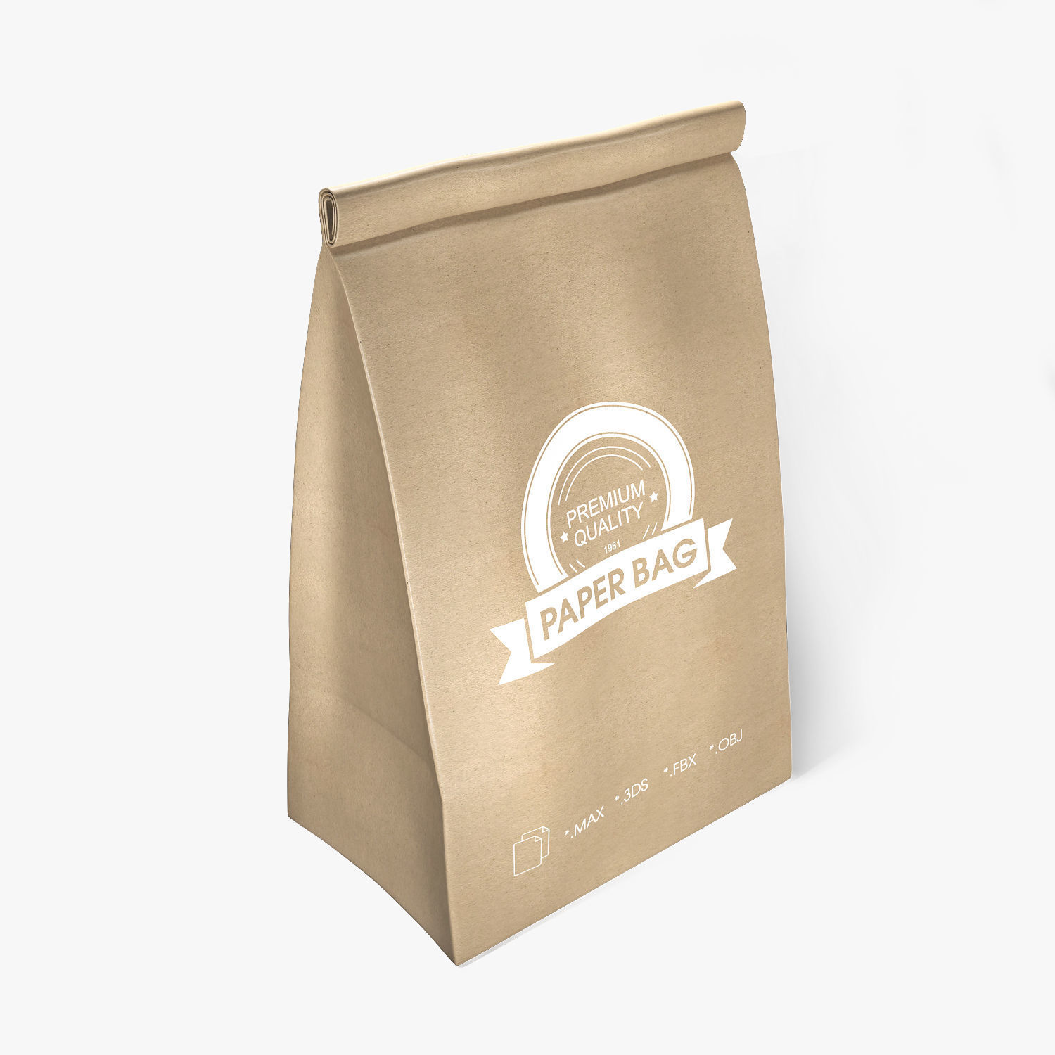 Paper bag 3D model_3