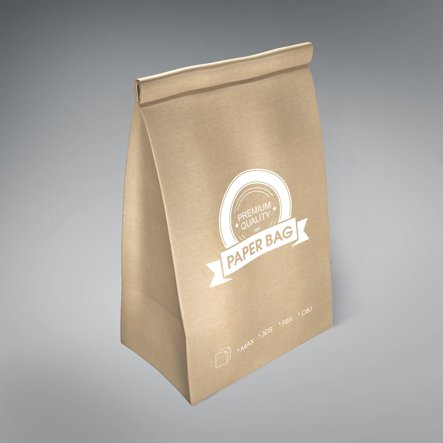 Paper bag 3D model_2