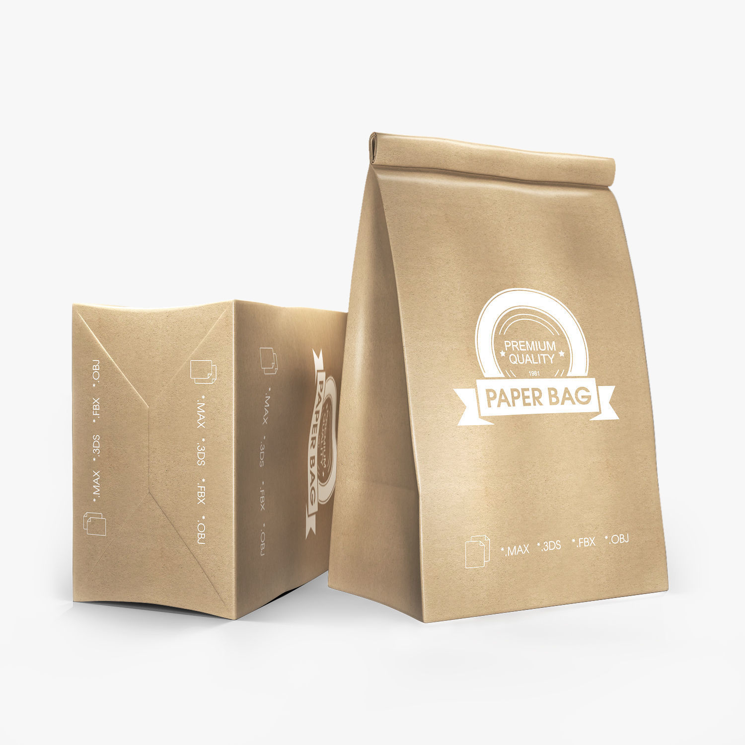 Paper bag 3D model_1