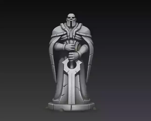 Dark Knight Guardian Statue Sculpture 3D Model