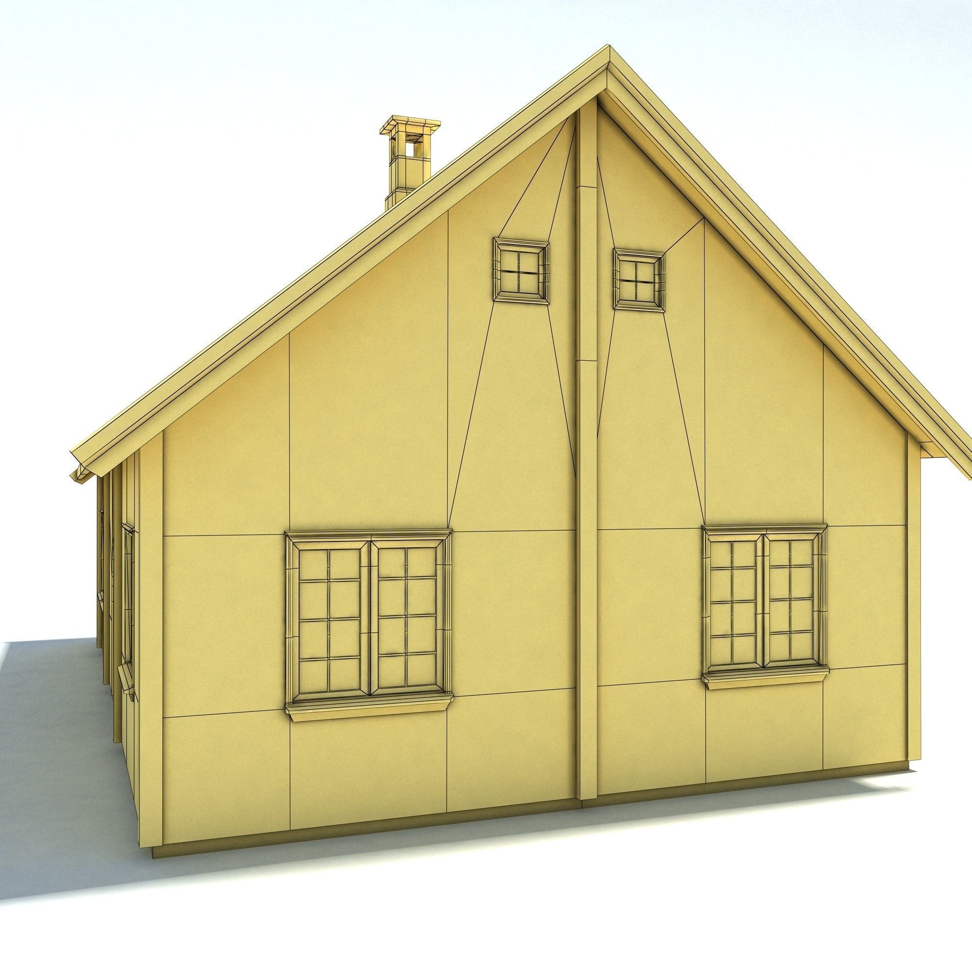 Old House Low Poly PBR Low-poly 3D model_10