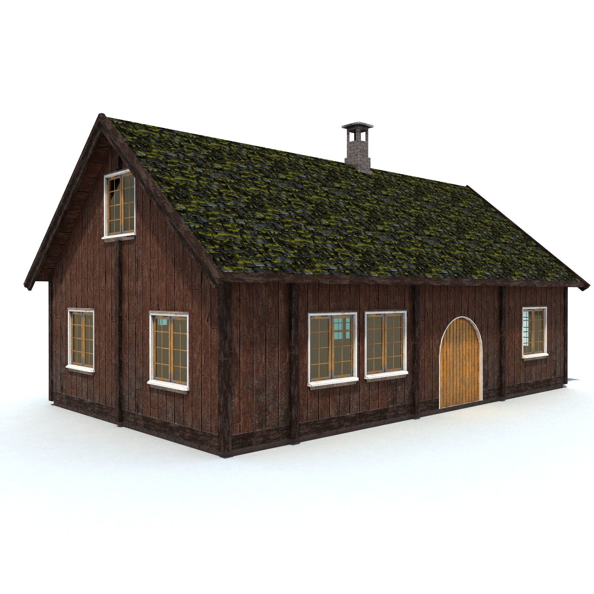 Old House Low Poly PBR Low-poly 3D model_2