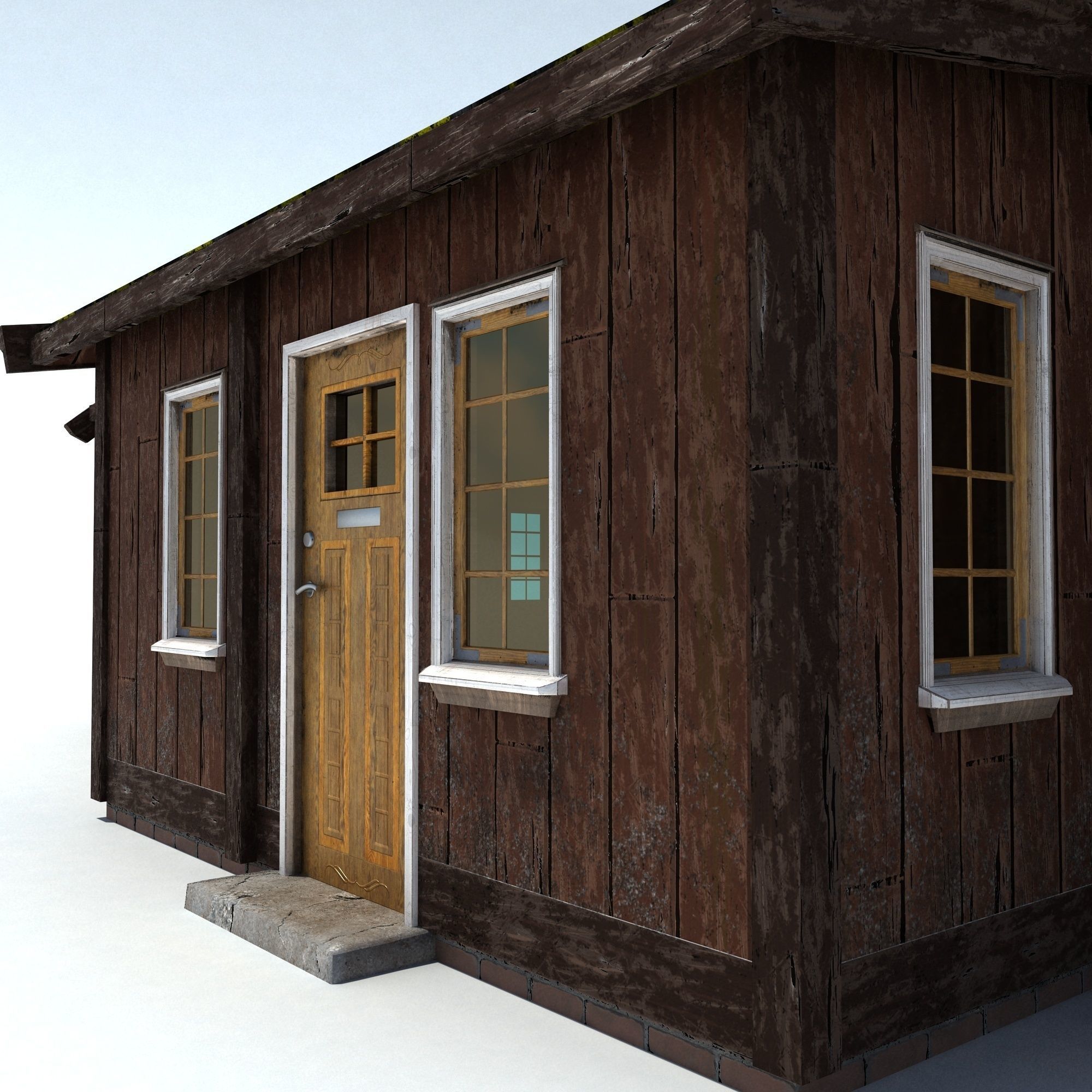 Old House Low Poly PBR Low-poly 3D model_4