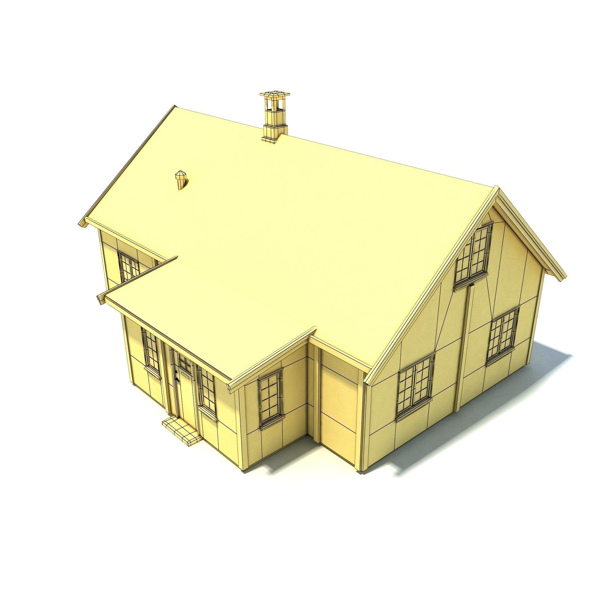 Old House Low Poly PBR Low-poly 3D model_8