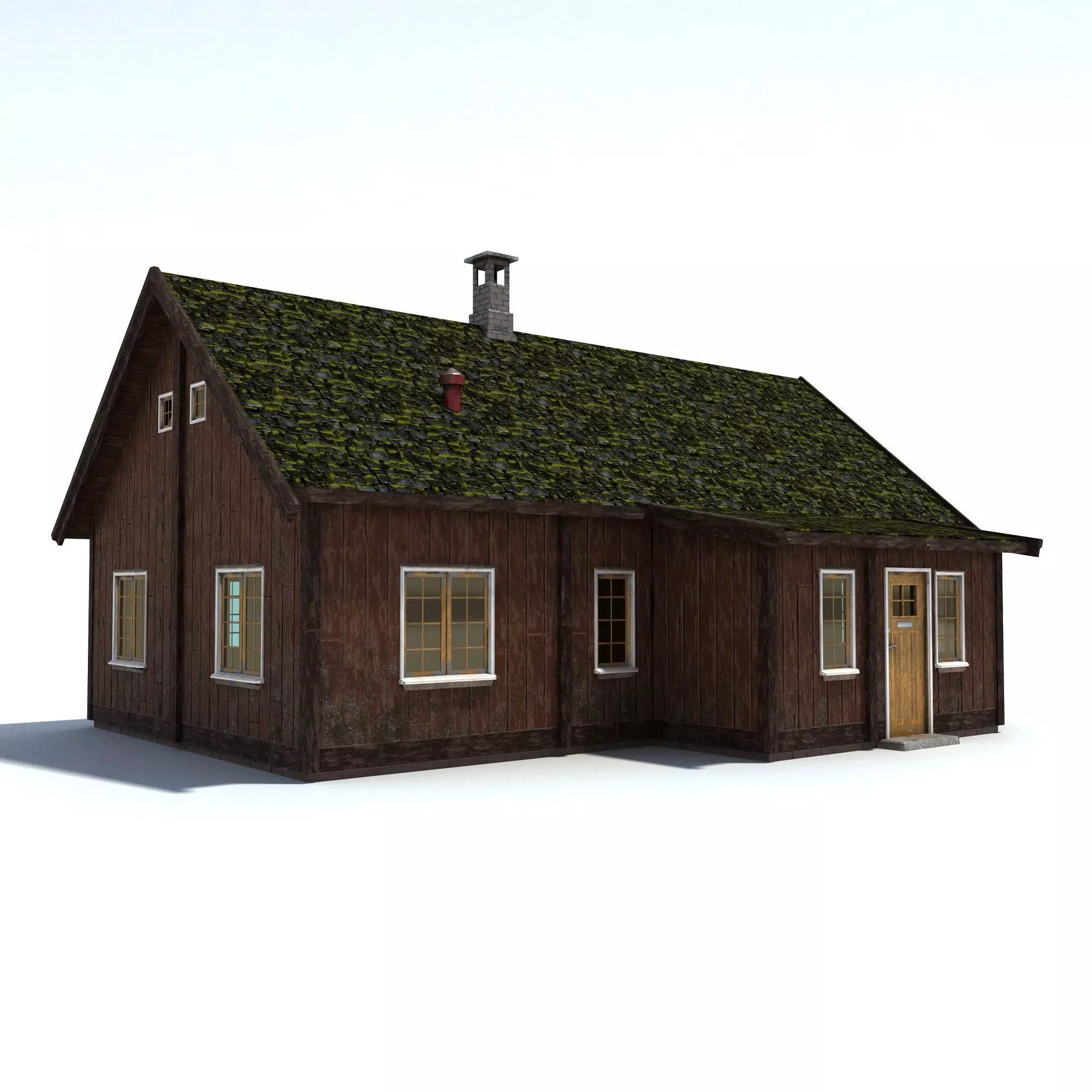 Old House Low Poly PBR Low-poly 3D model_0