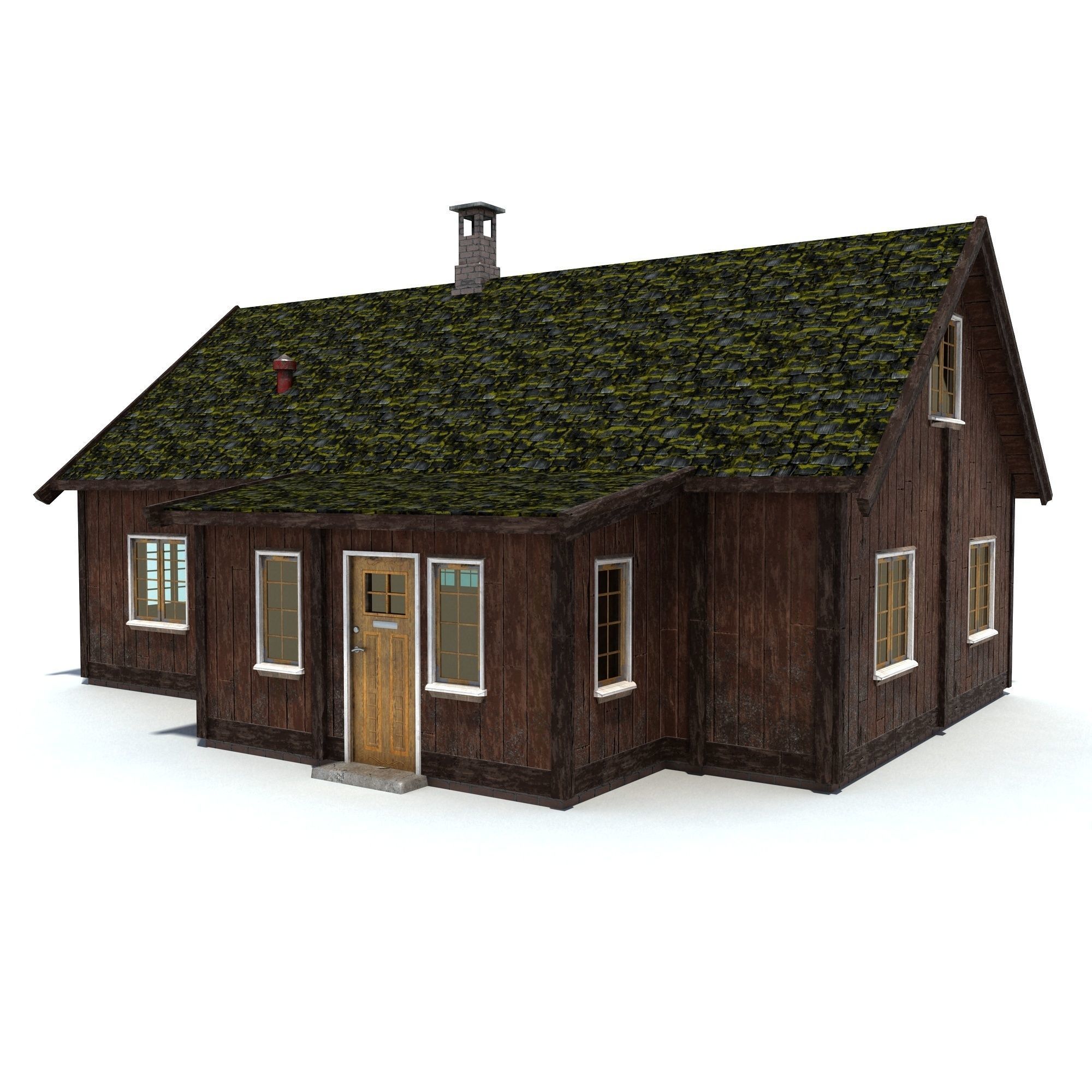 Old House Low Poly PBR Low-poly 3D model_1
