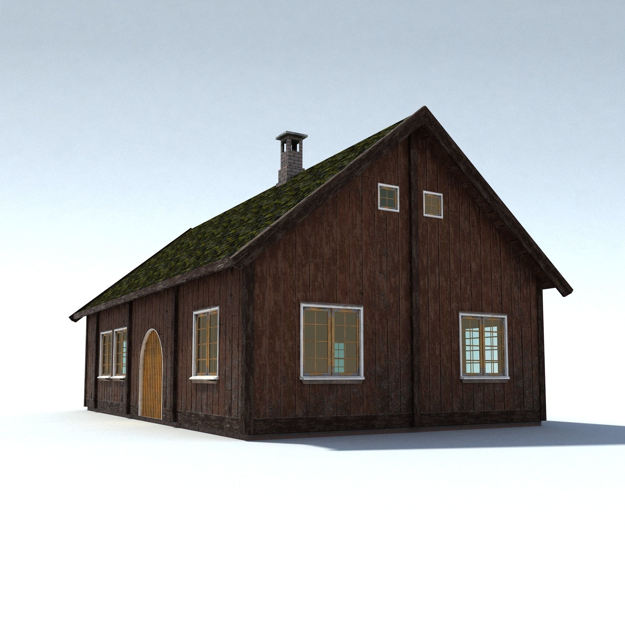 Old House Low Poly PBR Low-poly 3D model_3