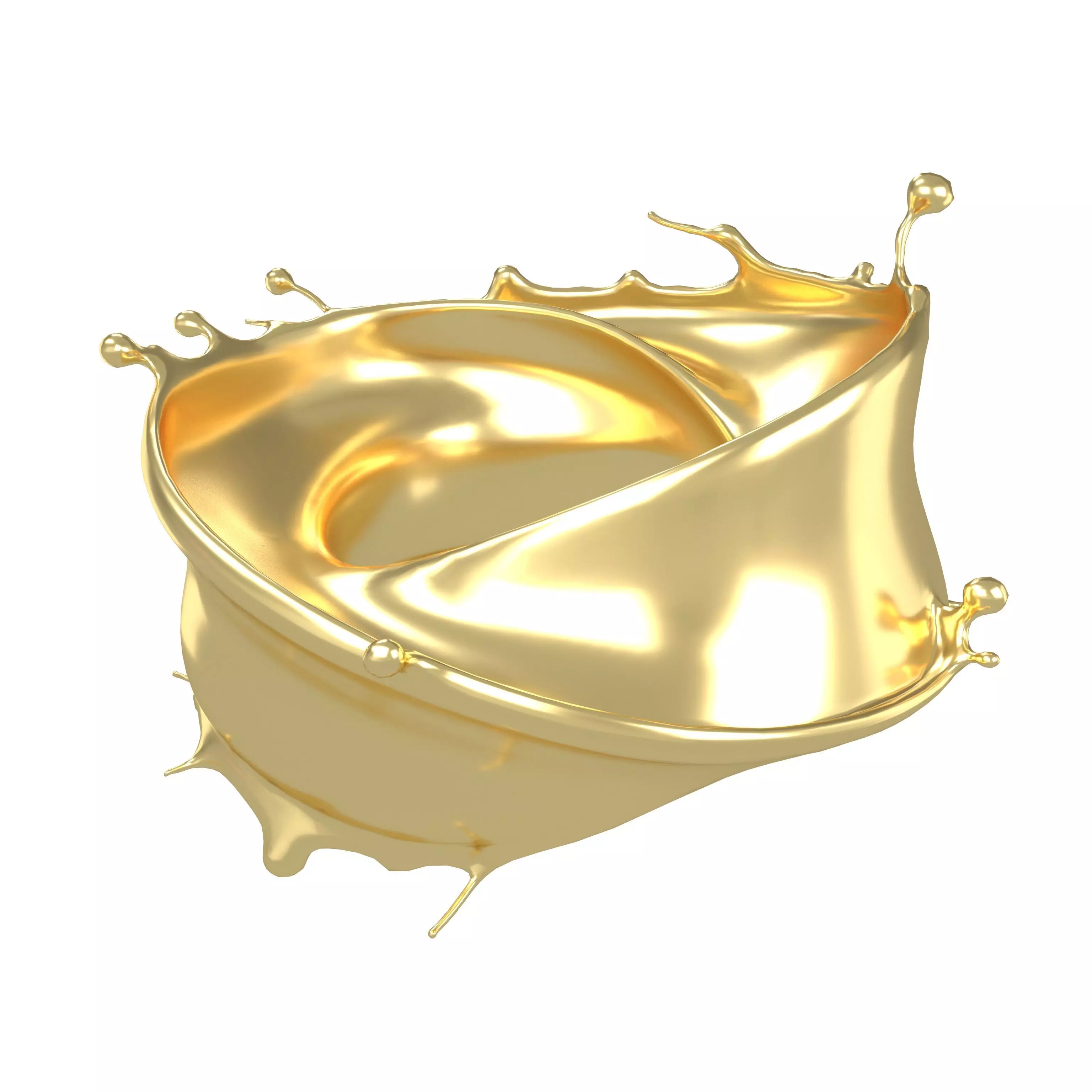 Abstract Ring Splash Shape V1 001 Low-poly 3D model
