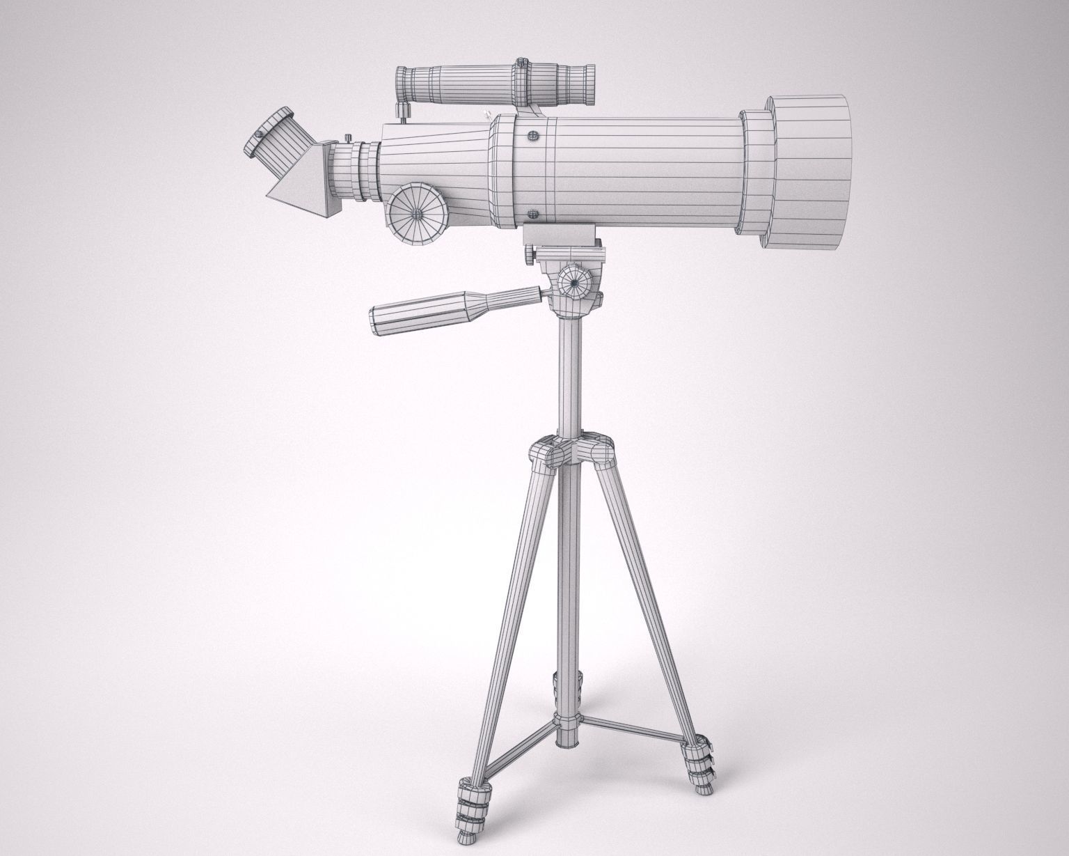Celestron 70mm Travel scope telescope Low-poly 3D model_14