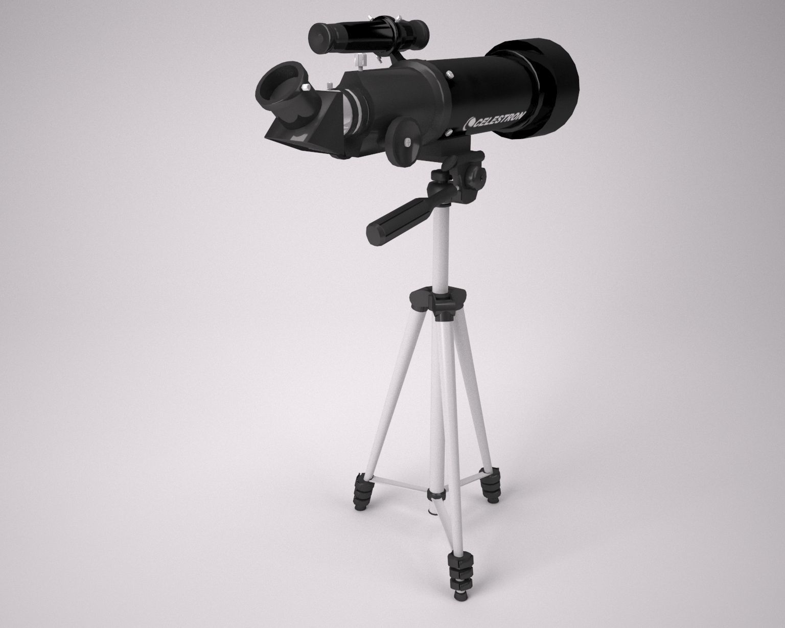 Celestron 70mm Travel scope telescope Low-poly 3D model_8
