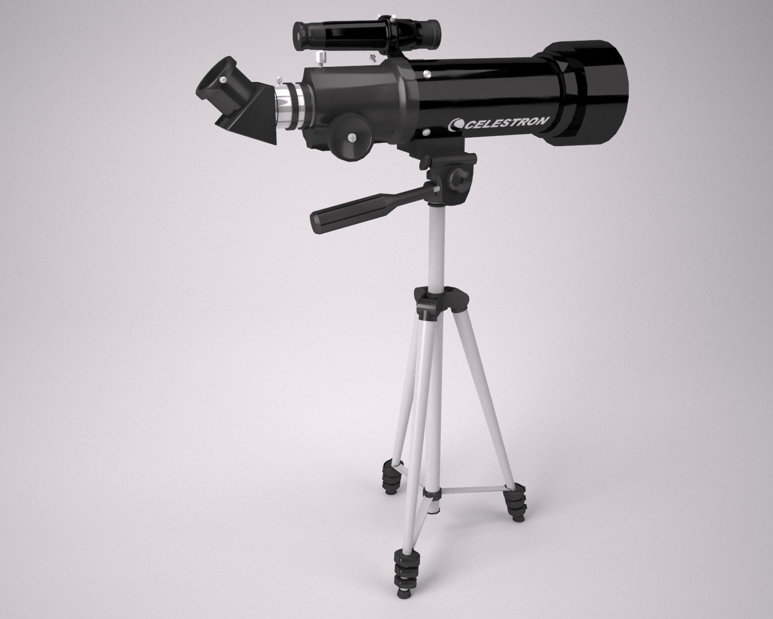 Celestron 70mm Travel scope telescope Low-poly 3D model_1