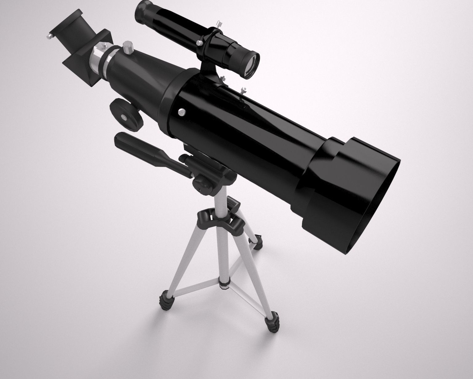 Celestron 70mm Travel scope telescope Low-poly 3D model_13