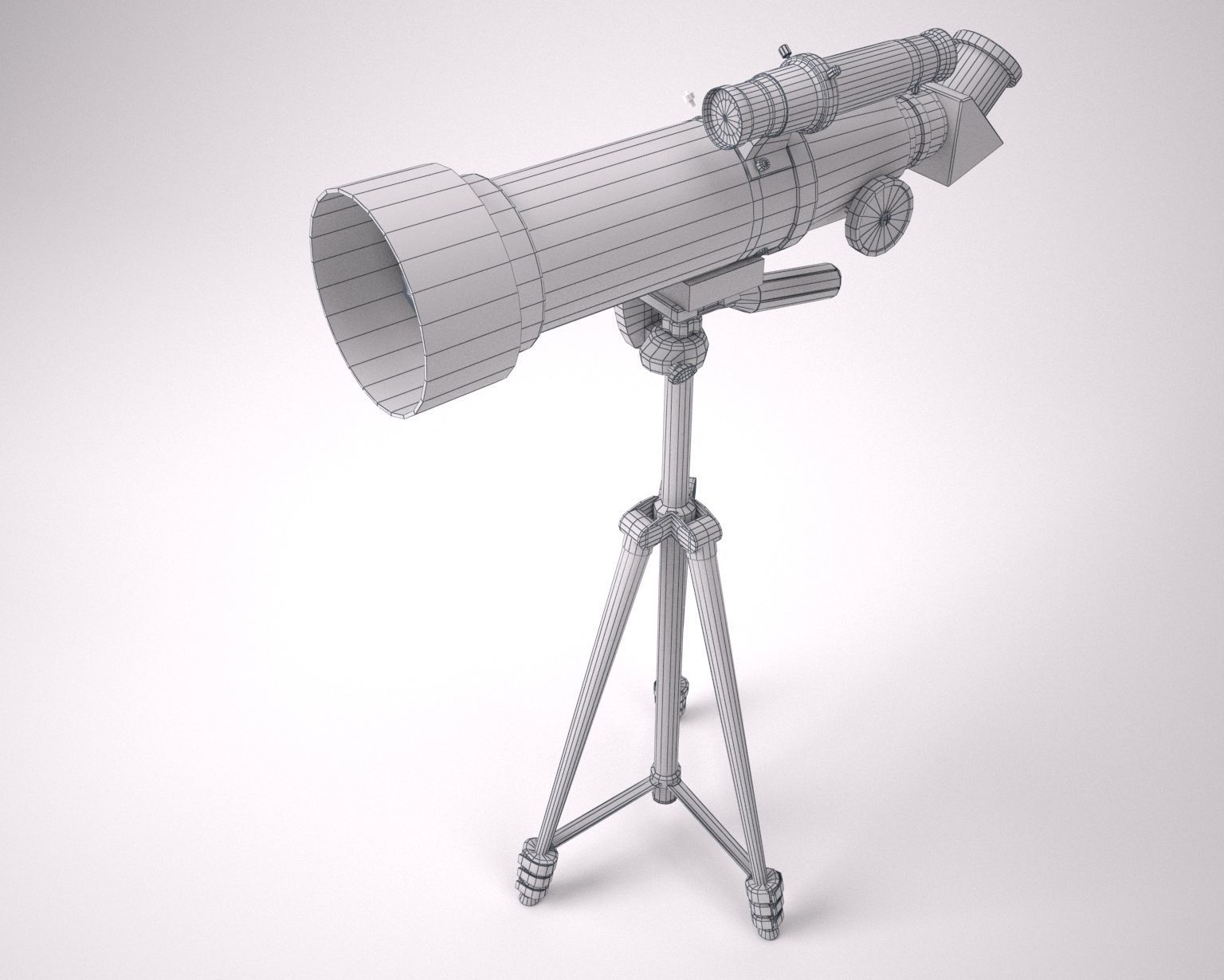 Celestron 70mm Travel scope telescope Low-poly 3D model_16