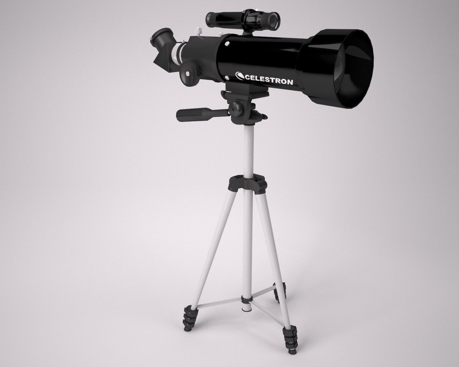 Celestron 70mm Travel scope telescope Low-poly 3D model_3