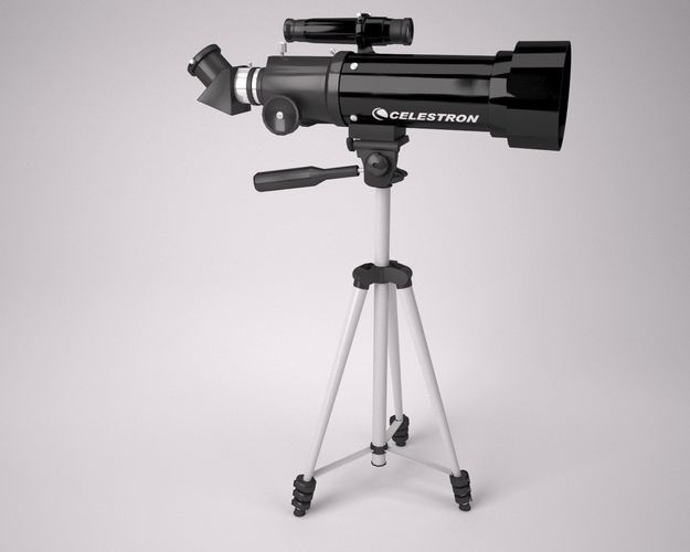 Celestron 70mm Travel scope telescope Low-poly 3D model