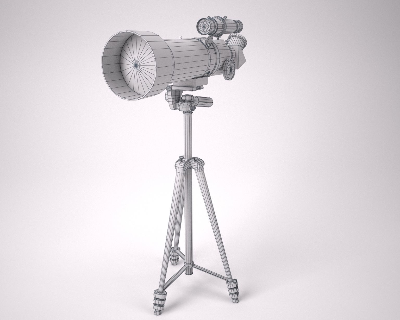 Celestron 70mm Travel scope telescope Low-poly 3D model_15