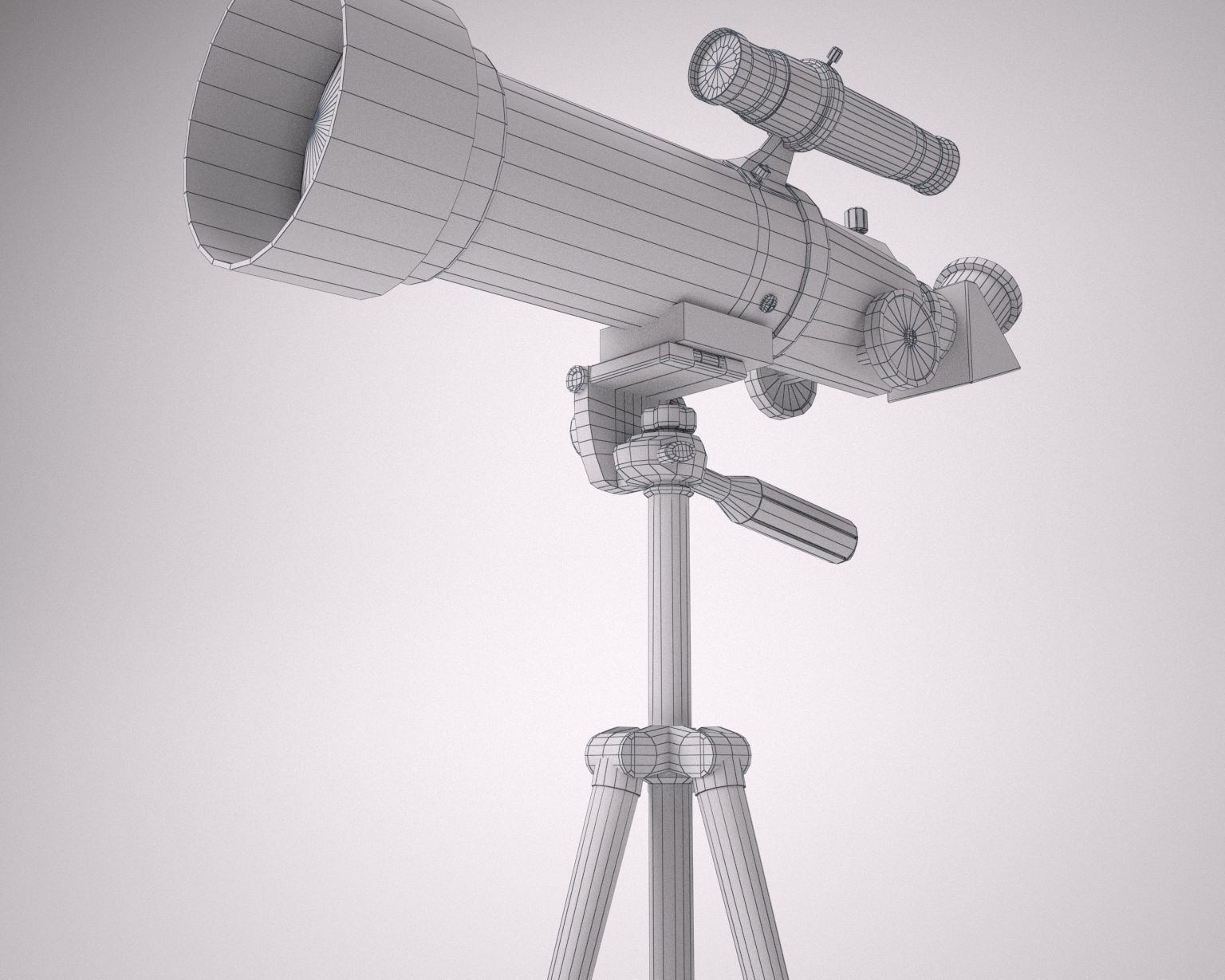 Celestron 70mm Travel scope telescope Low-poly 3D model_17