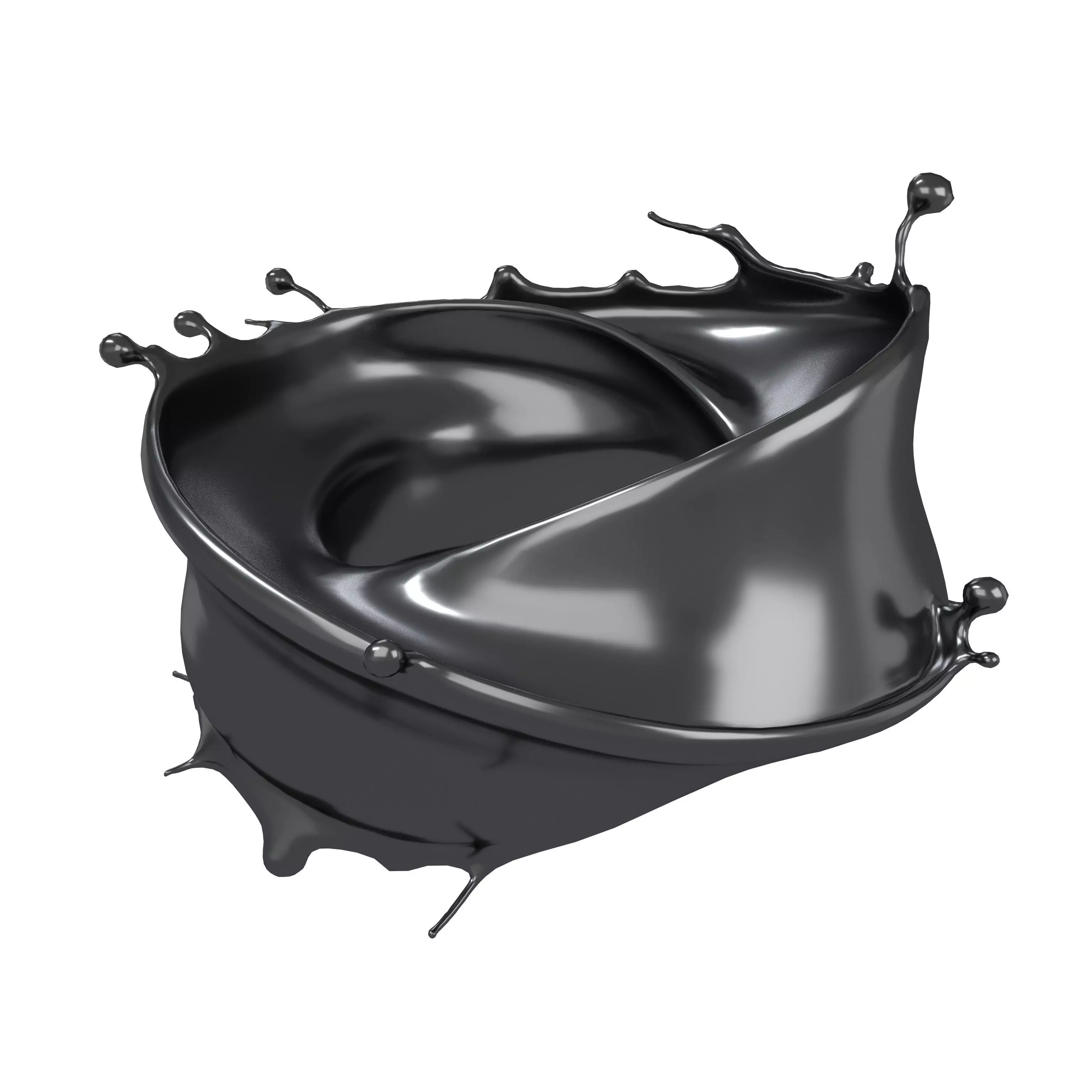 Abstract Ring Splash Shape V1 006 Low-poly 3D model