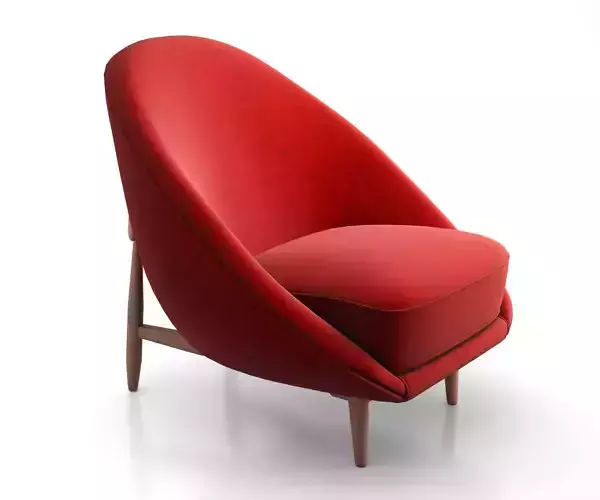 Club lounge chair by Theo Ruth Danish chair 115 from 1970 3D model