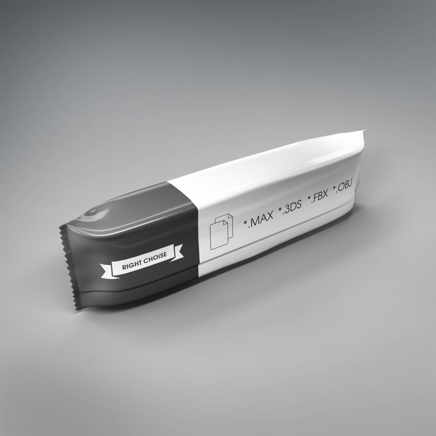 Chocolate bar 3D model_3