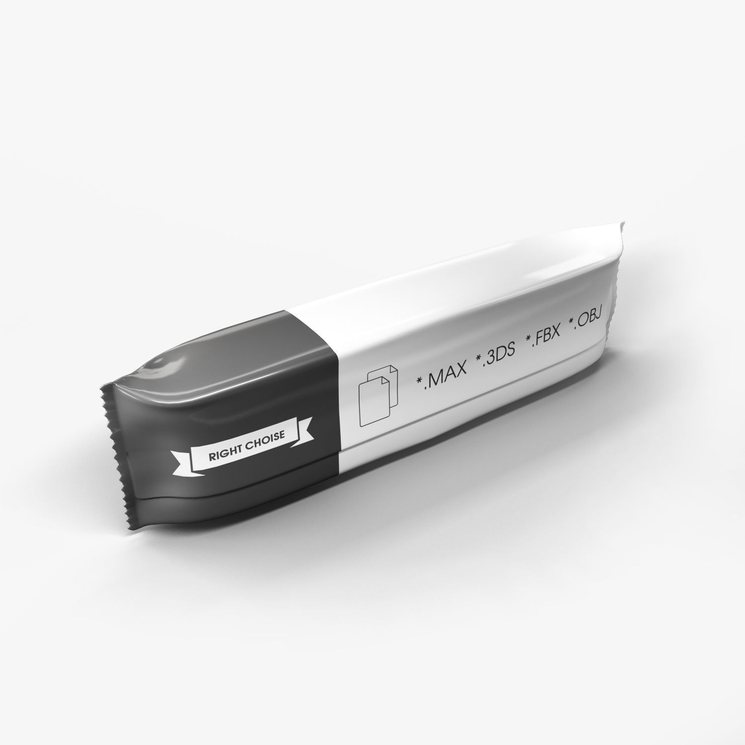 Chocolate bar 3D model_2