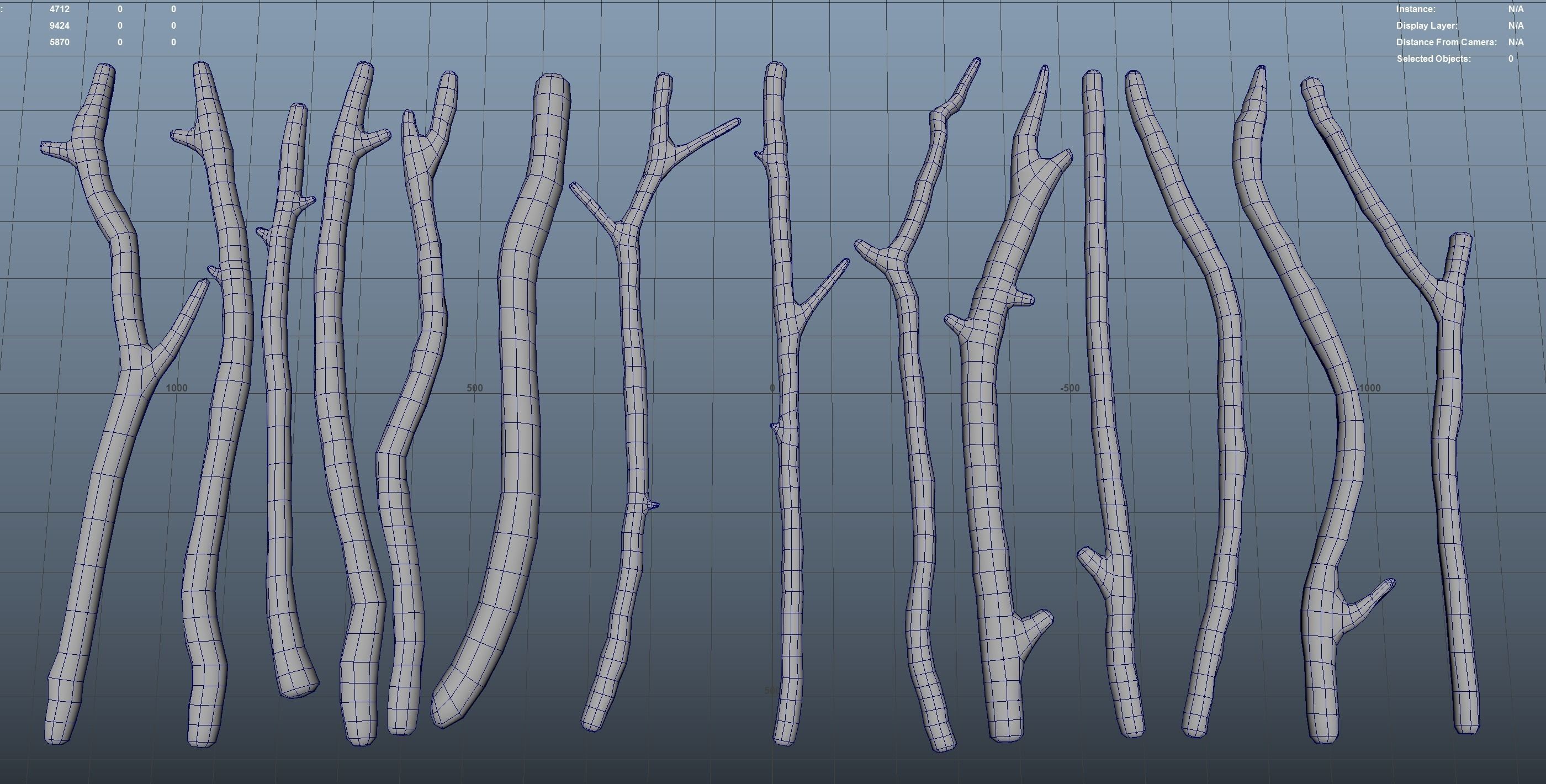 Jungle Logs Collection Low-poly 3D model_6