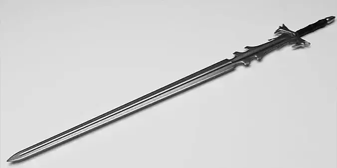 Fantasy Longsword Low-poly 3D model