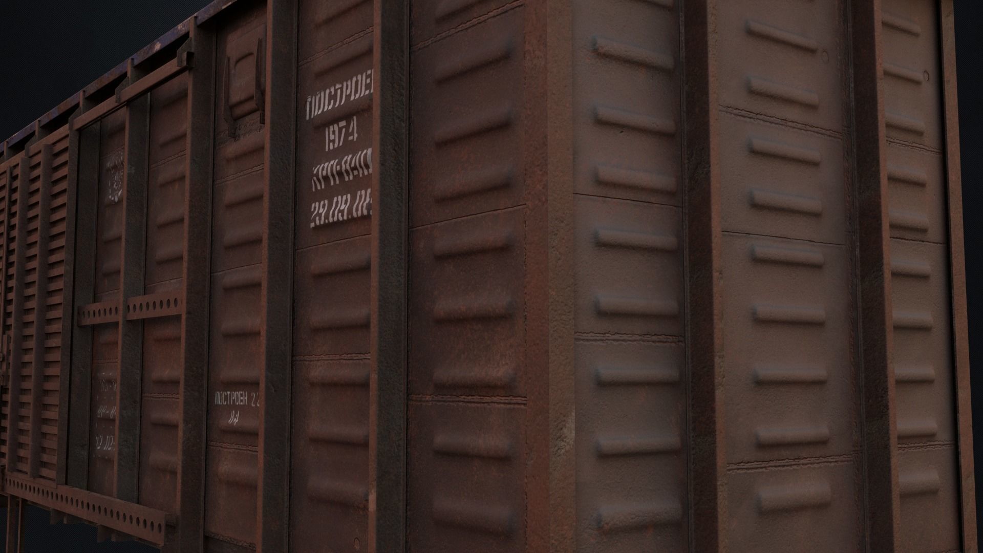 OLD WAGON PBR 3D model_20