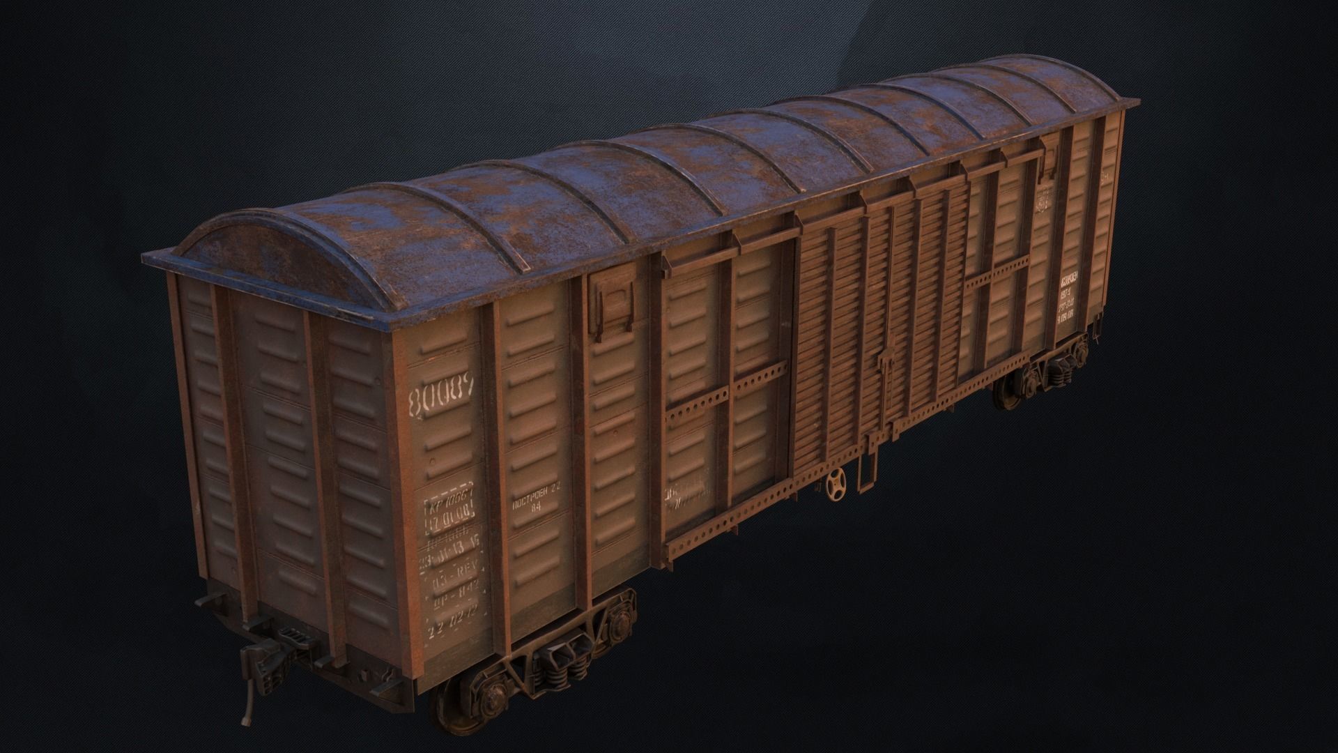 OLD WAGON PBR 3D model_7
