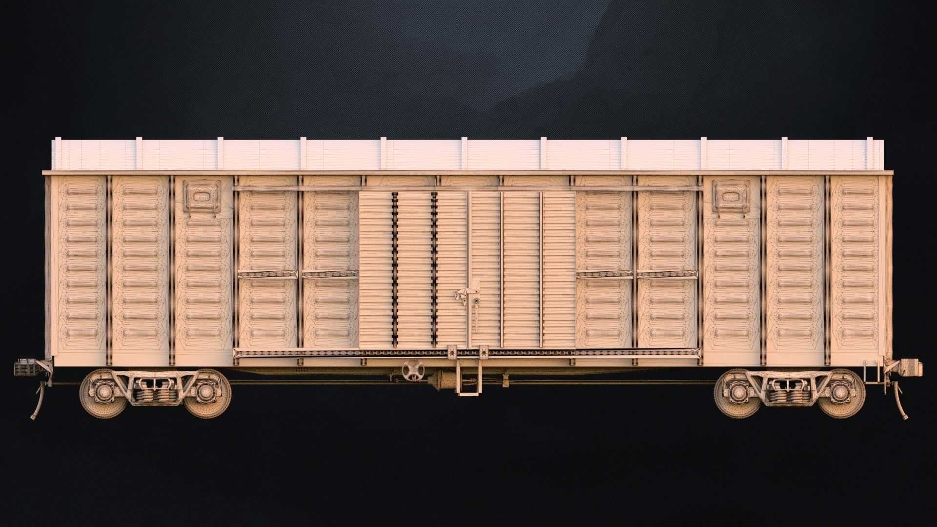 OLD WAGON PBR 3D model_11