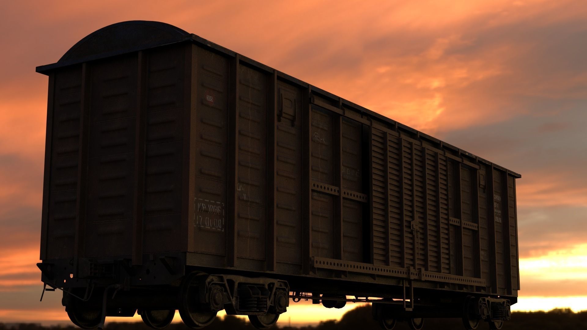 OLD WAGON PBR 3D model_8