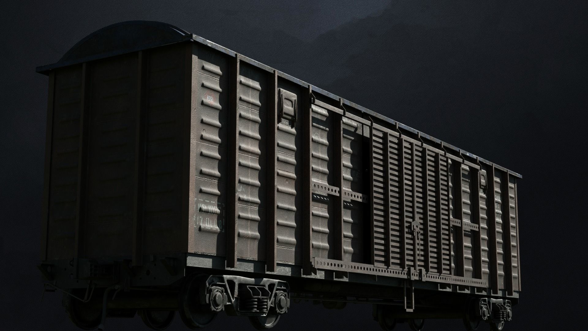 OLD WAGON PBR 3D model_6