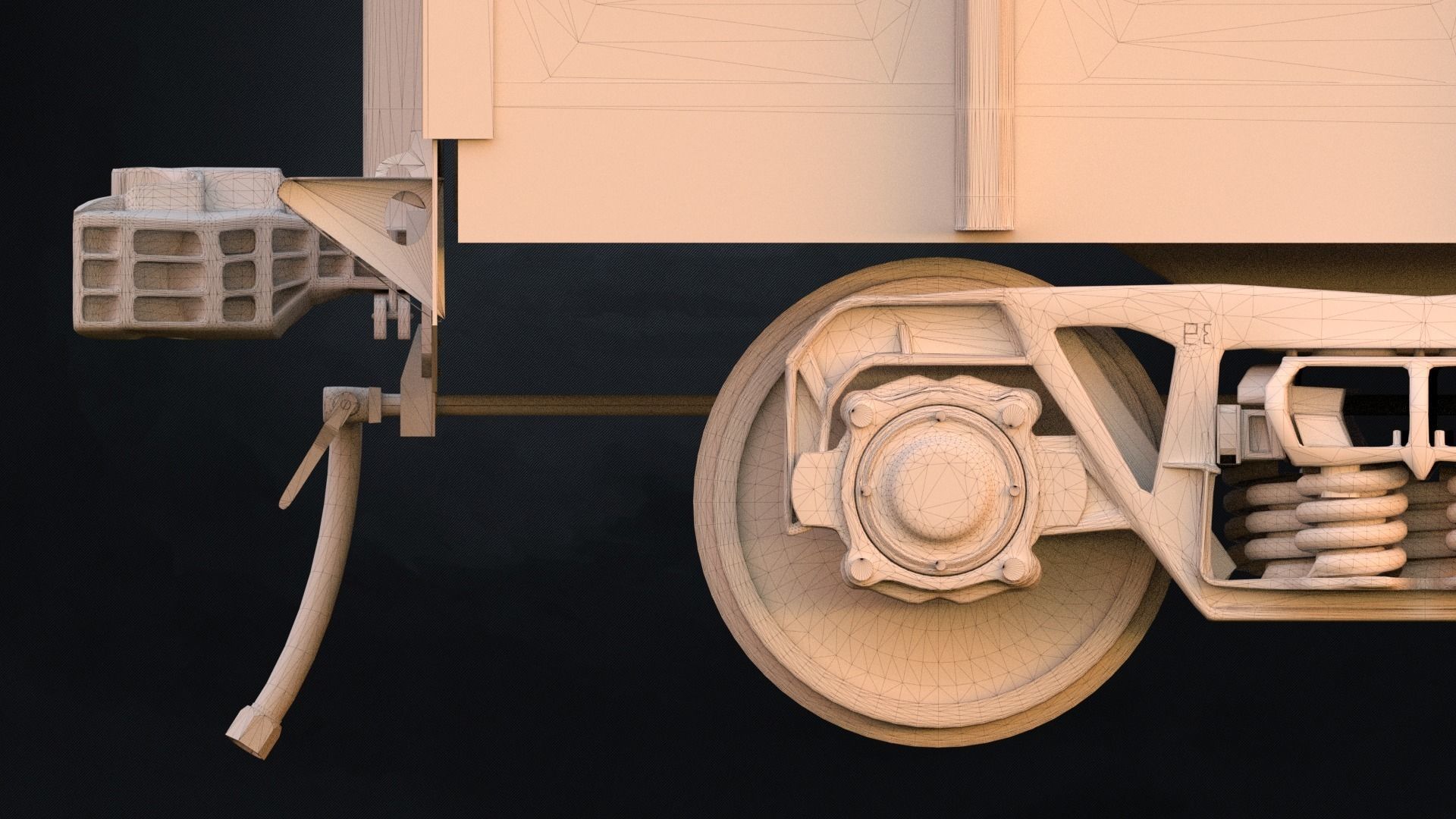 OLD WAGON PBR 3D model_12