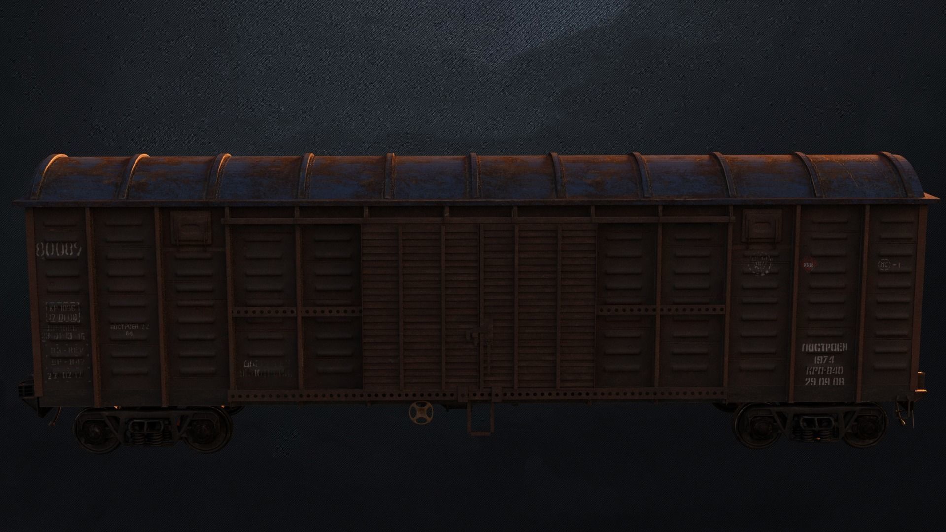 OLD WAGON PBR 3D model_4