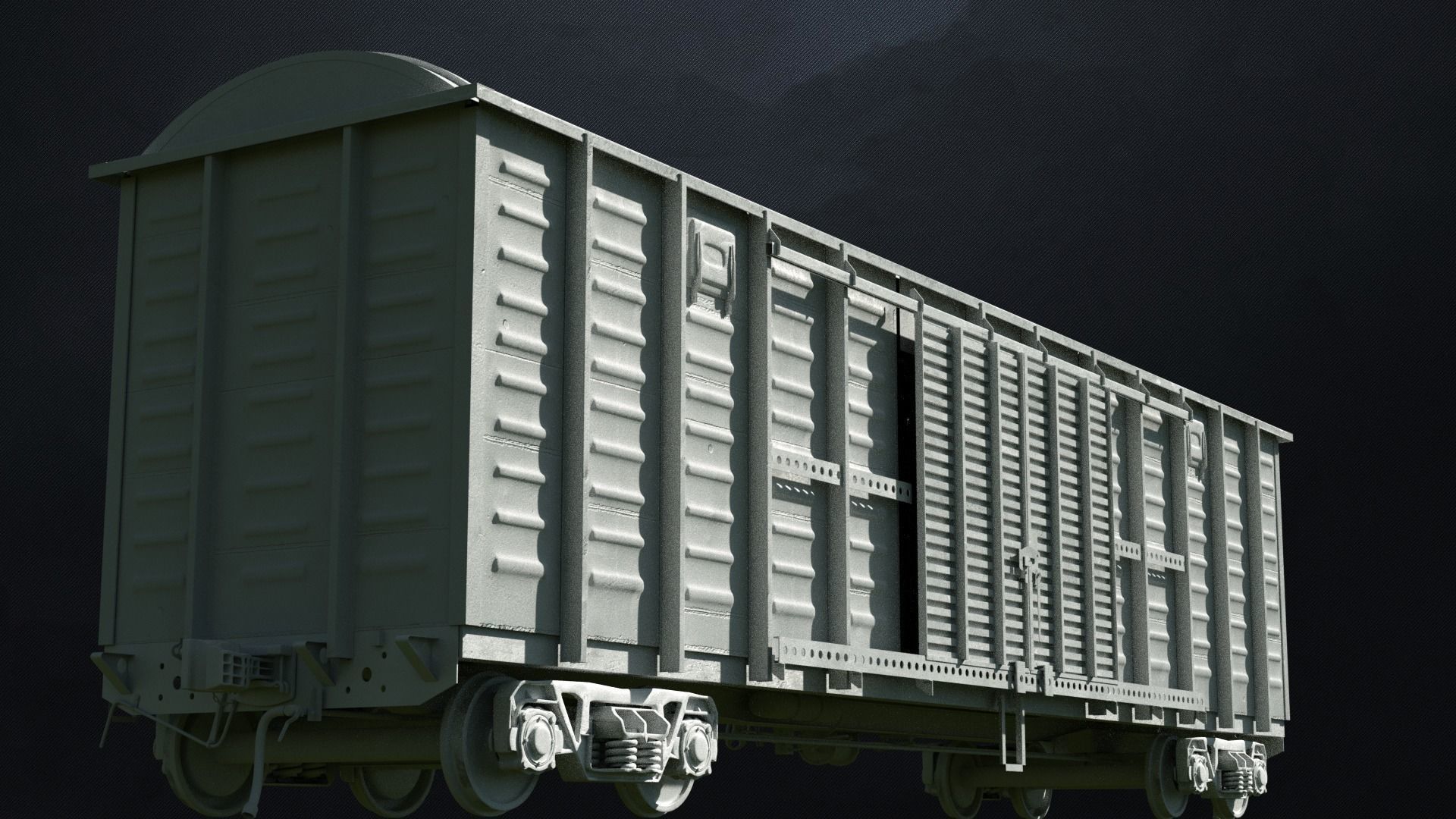 OLD WAGON PBR 3D model_9